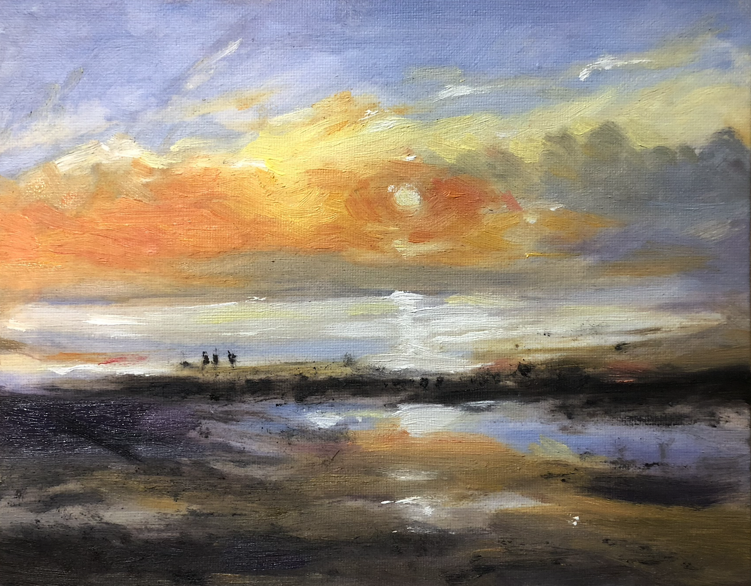 Sunset over water