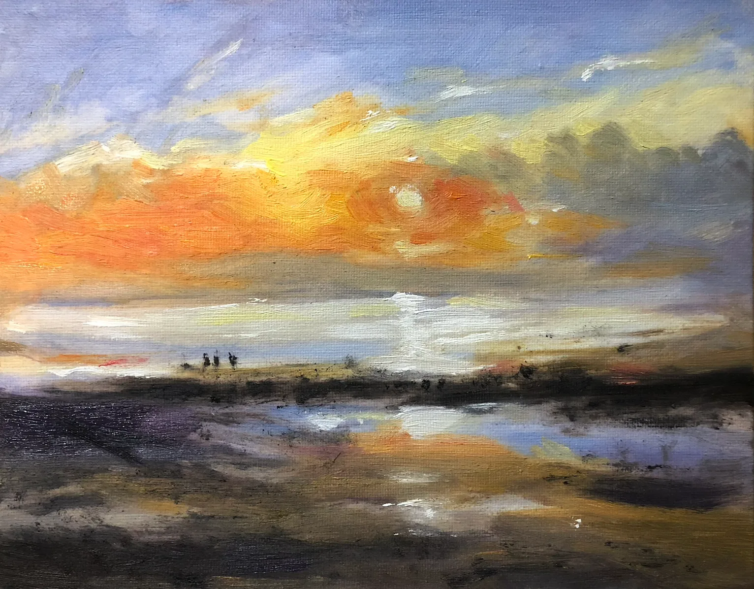 Sunset over water